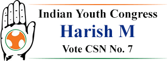 Vote Harish M for State General Secretary - Tamil Nadu Youth Congress | CSN No. 7